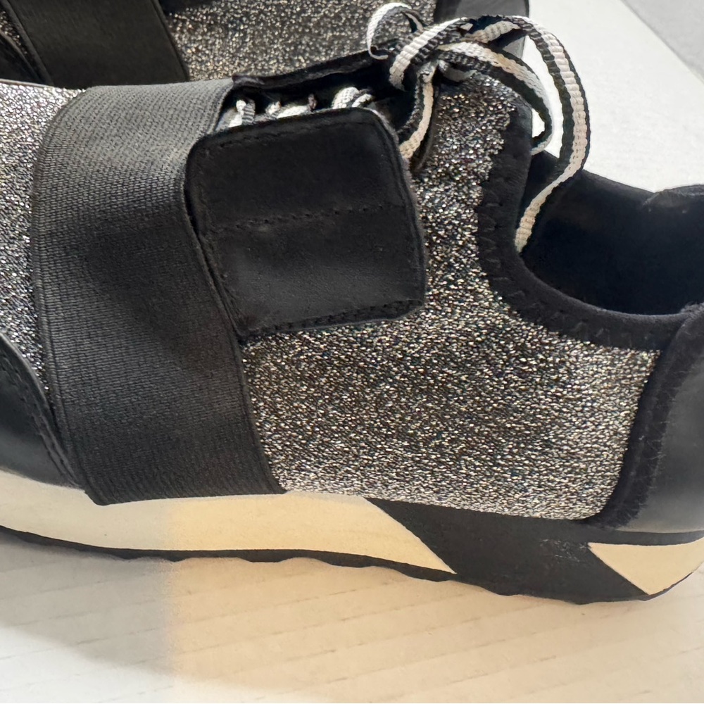 Brash Black and Silver Glitter Sneakers - Picture 10 of 15